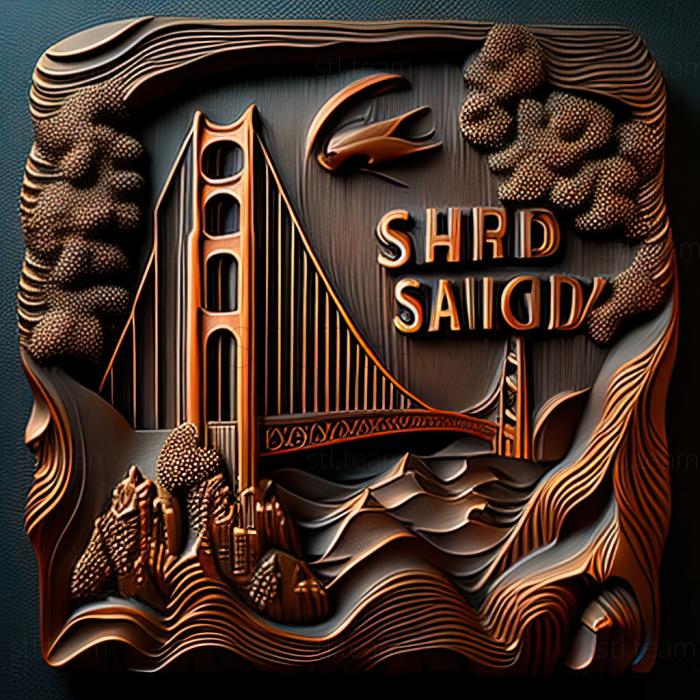 3D модель Сан-Франциско Калифорния (STL)